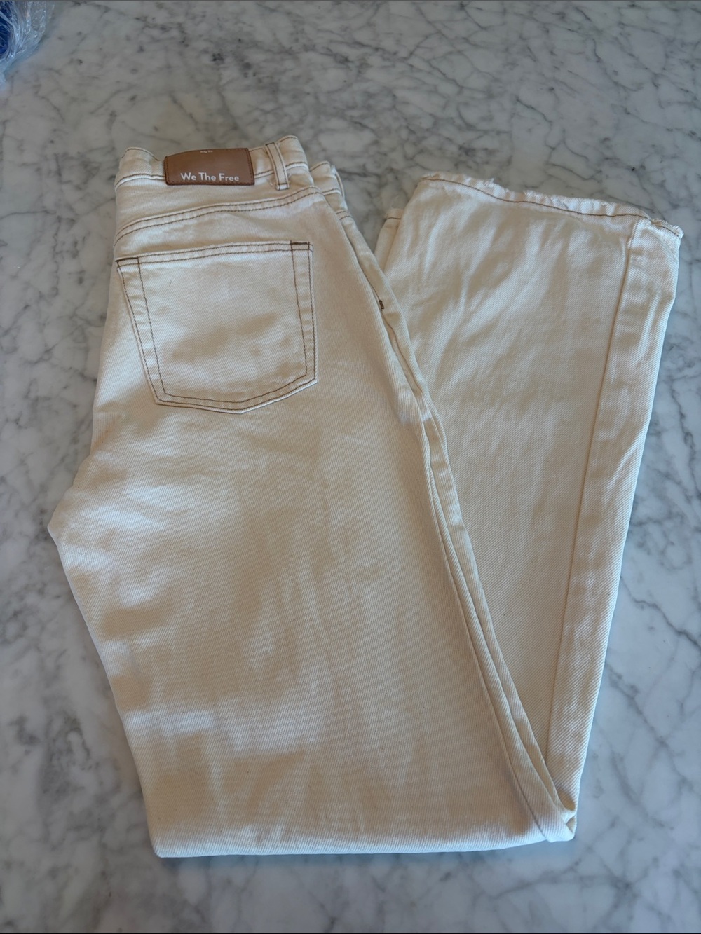 Women’s Free People Cream/ Ecru Straight-Leg Jeans size 29